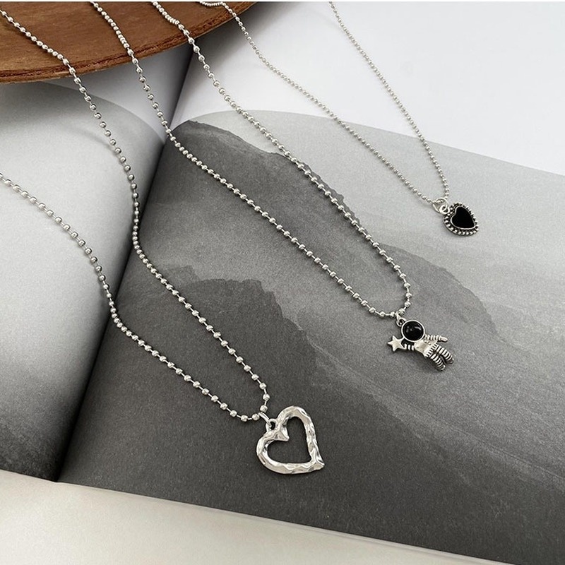 Kalung Rantai Choker Liontin Kupu-Kupu Hati Mutiara Warna Emas Perak Untuk Wanita