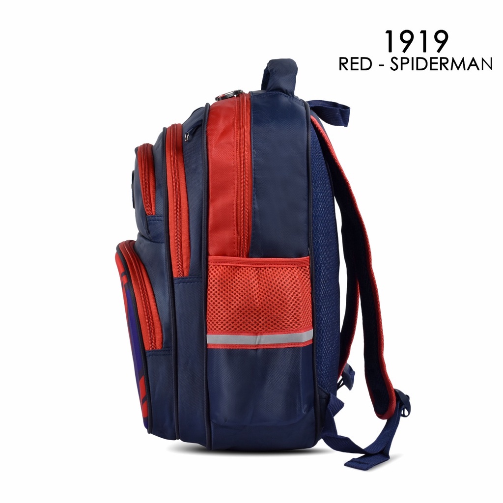 Tas Cartoon 1919 Ransel Anak Laki-Laki &amp; Perempuan Sekolah Cartoon Motif Avengers,Frozen,Spiderman,Ultraman,Unicorn FREE Kotak Pensil