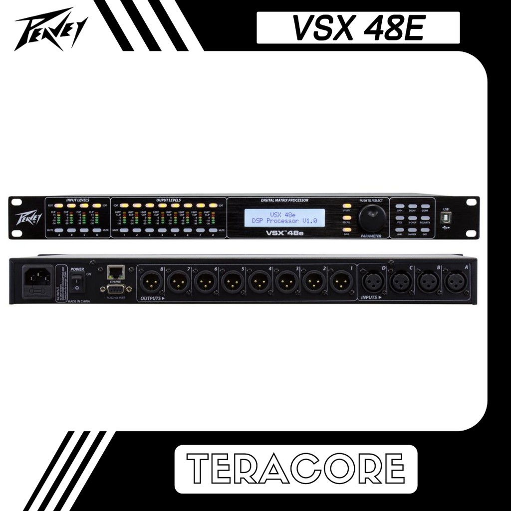 Peavey VSX 48e VSX48e VSX48 DLMS 4 Input 8 Output Management Speaker