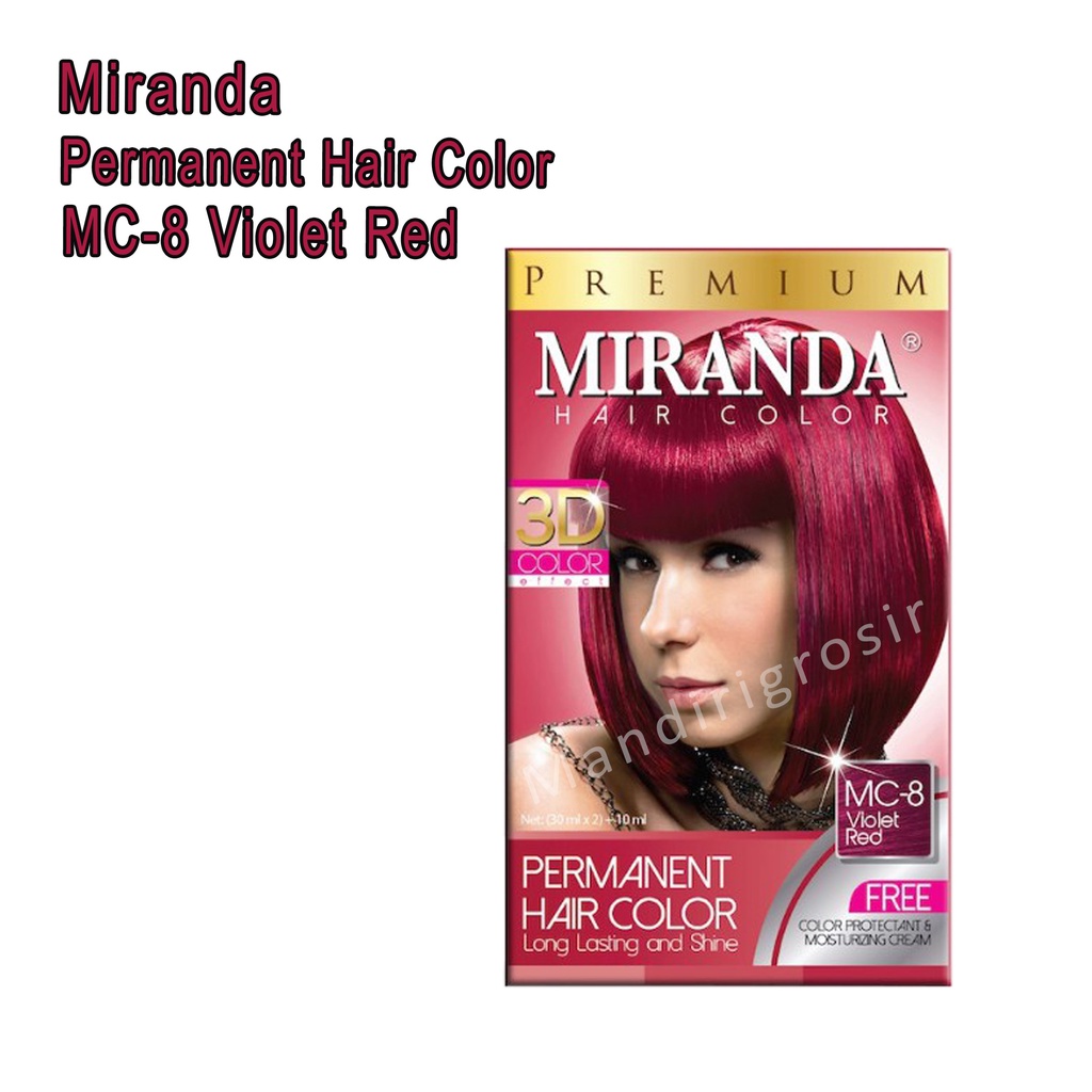 Cat Rambut *Miranda * MC-8 Violet Red * 30mlx2 + 10ml