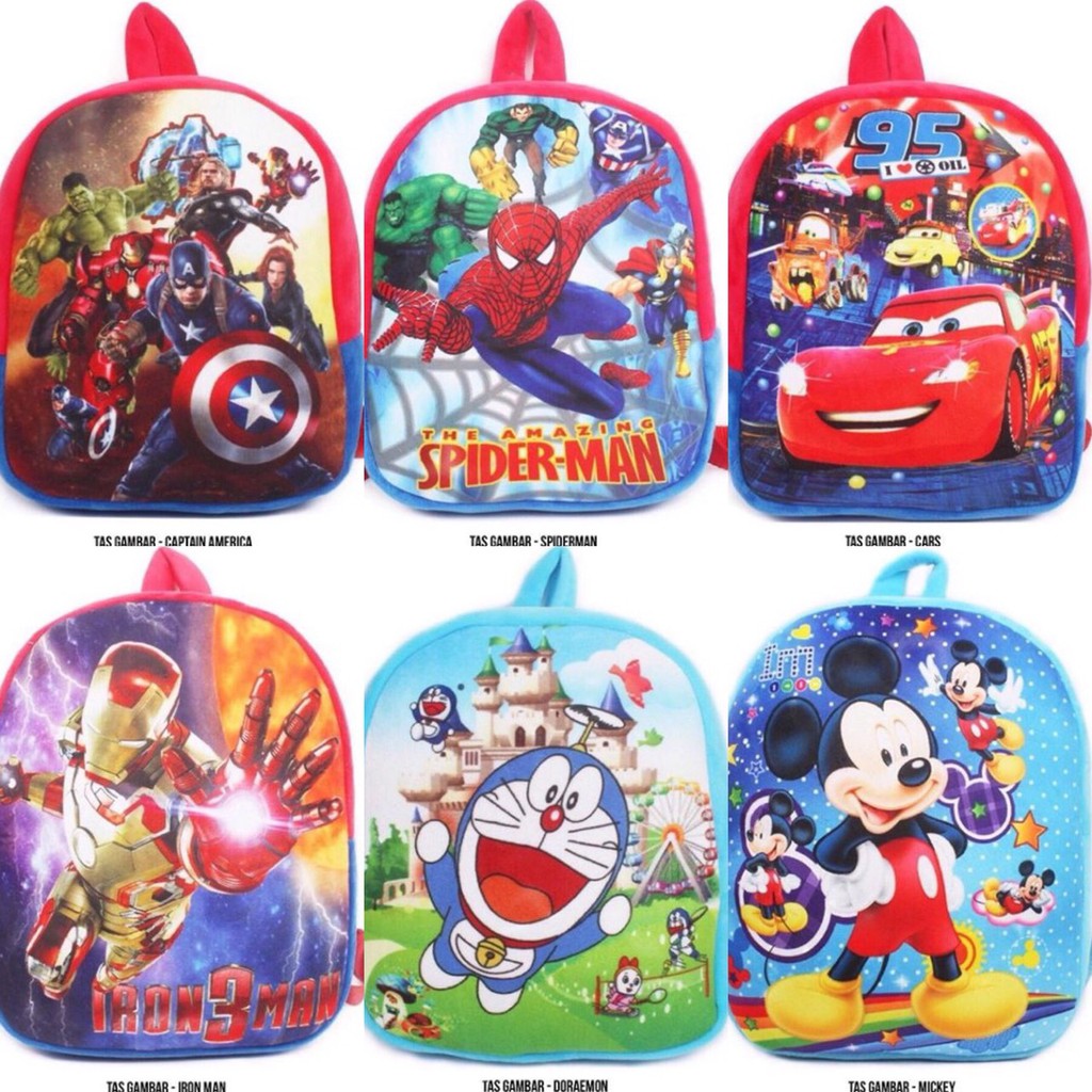 TAS SEKOLAH BULU BERGAMBAR | TAS GAMBAR