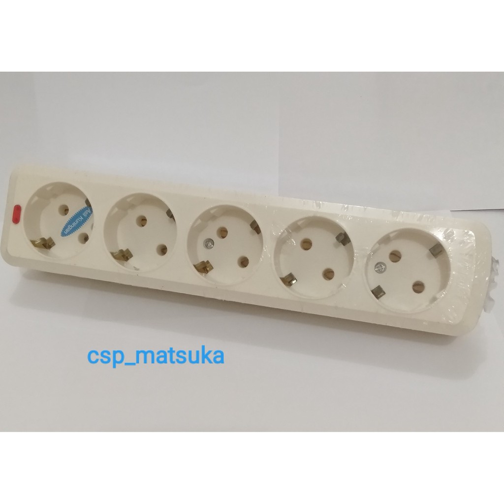 Stop Kontak Arde Lampu / Socket Kontak Arde Lampu 5 Lubang TA-9905 Matsuka