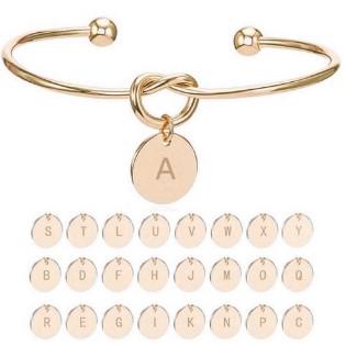 Korea Gelang  Huruf 26 Alphabet Bangle Fashion Titanium  