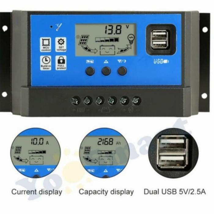 SOLAR CHARGE CONTROLLER 20A PWM SCC -LED USB