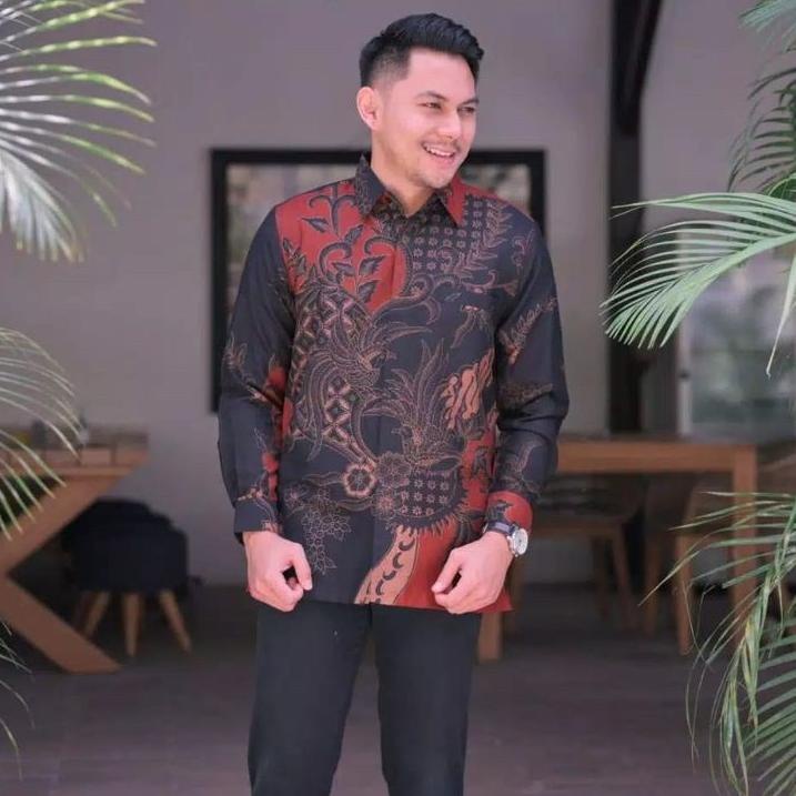 Terbaru.. Baju Batik Pria Lengan Panjang Lapis Furing Asli solo Sragenan