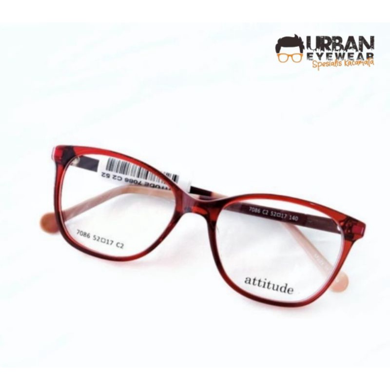 frame kacamata attitude maroon 7086