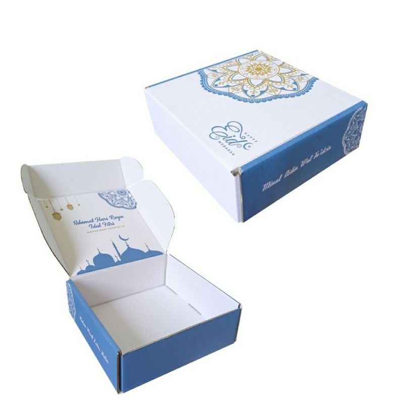 

Box 22x22x8 cm Kardus/Polos/Karton/Kemasan/Hampers/Nasi