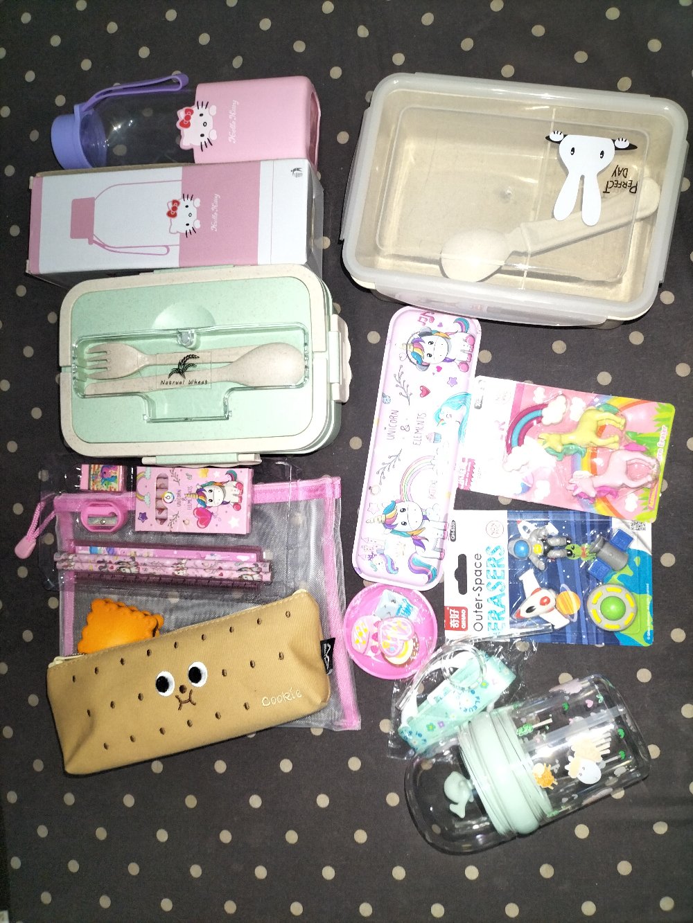 Kj !! Tempat Makan Lunch Box Ompreng Motif Rabbit Bpa Free 2850