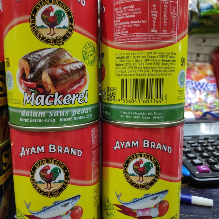 

f0fjhubfe00 Ayam Brand Mackerel 425 Gram DsGk