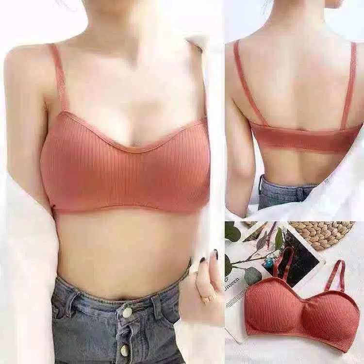 BH WANITA KOREA Tangtop KEKINIAN BRA SPORT Beha YOGA PAKAIAN DALAM Cewek TANPA KAWAT IMPORT A424