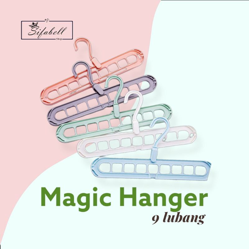 Gantungan Baju 9 Lubang 9in1 Magic Hanger Multifungsi Foldable Hanger