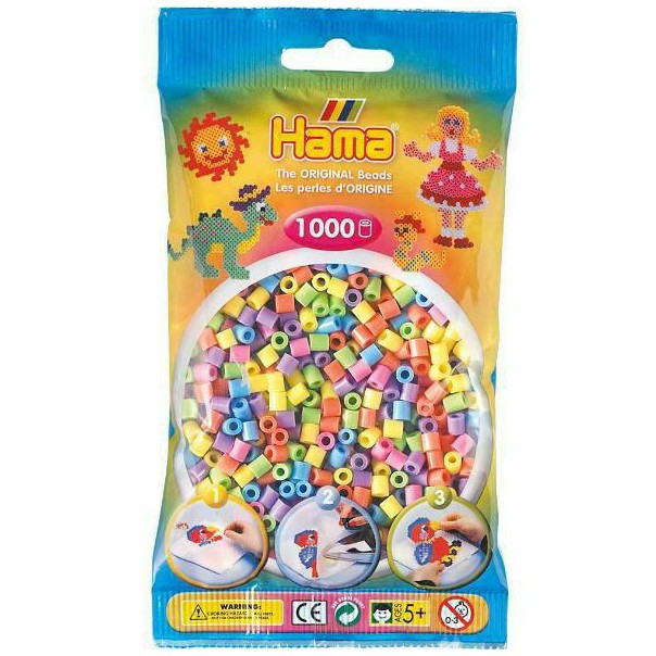 [PASTEL MIX] 1000 pcs Hama Beads 5mm Midi Beads Original Denmark