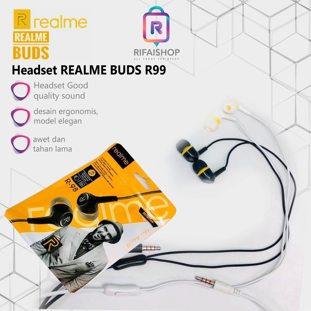 Headset/Handsfree REALME R98 Music Earphone Feel The Real Bass