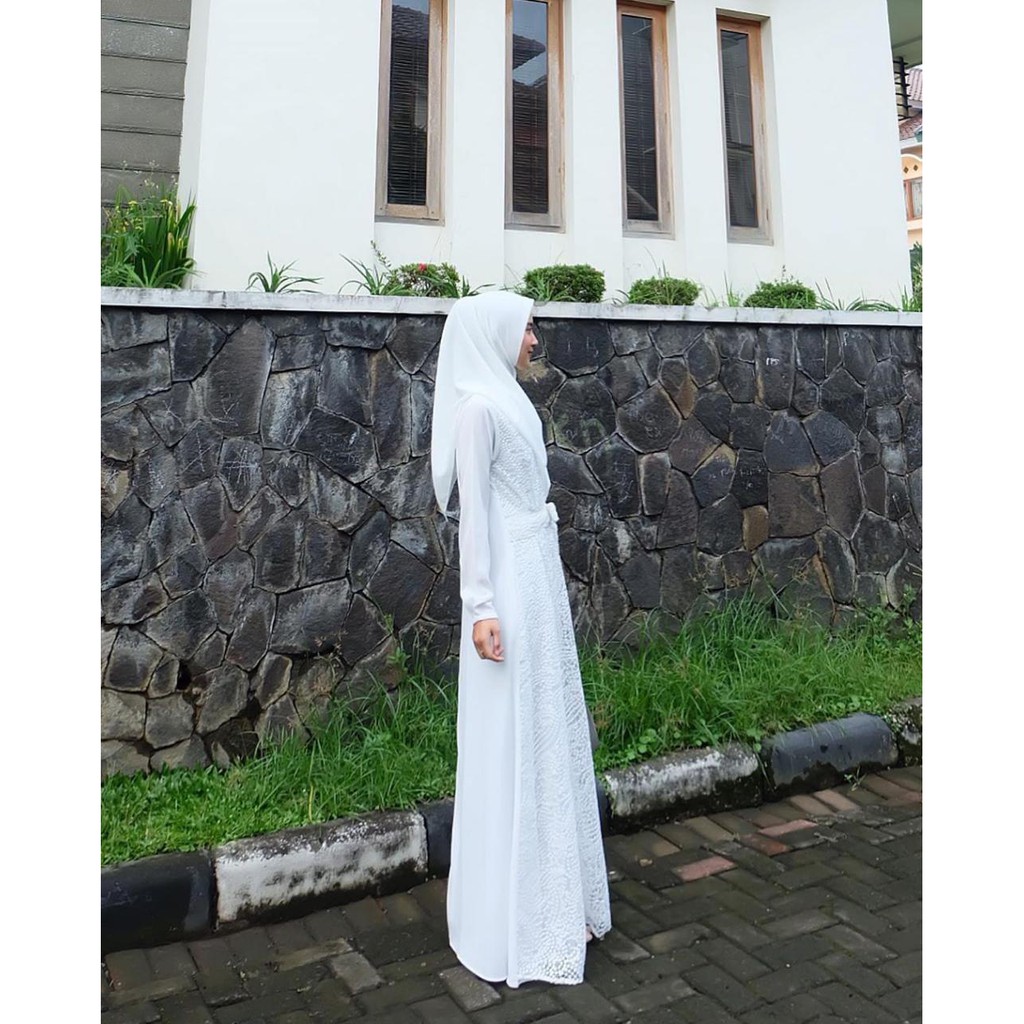 GAMIS BRUKAT ZAVINA DREES moscrepe mix brukat size S M L XL fashion muslim terbaru termurah&terlaris-2