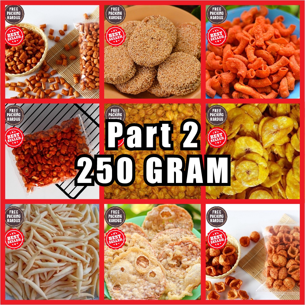 

MAKANAN RINGAN serba 250 gram part 2 snack kiloan cemilan camilan pedas jajanan jadul asin gurih