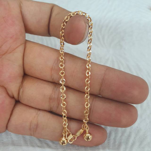 Gelang hollow tiffany diamond 2 klintingan ubs emas 70% 700 70 %