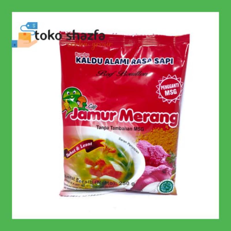 

RASA SAPI 250 GR-REFILL KALDU ALAMI JAMUR MERANG -PENGGANTI VETSIN-PENYEDAP NON MSG GROSIR