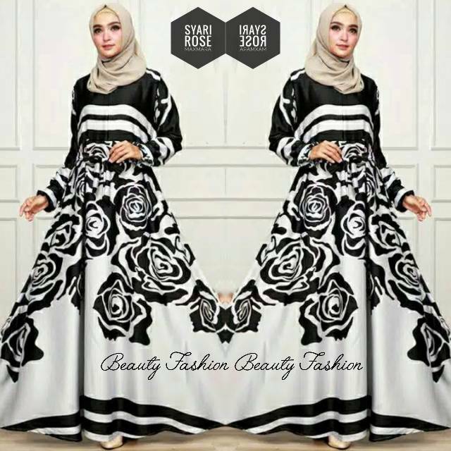 Big Saleee COD Gamis Pesta Syari Rose Grey