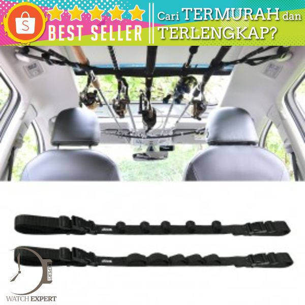 Tali Suspender Joran Pancing Mobil Fishing VRC Car Rod Carrier Strap Belt - BOOMS BFRMVRC Hitam