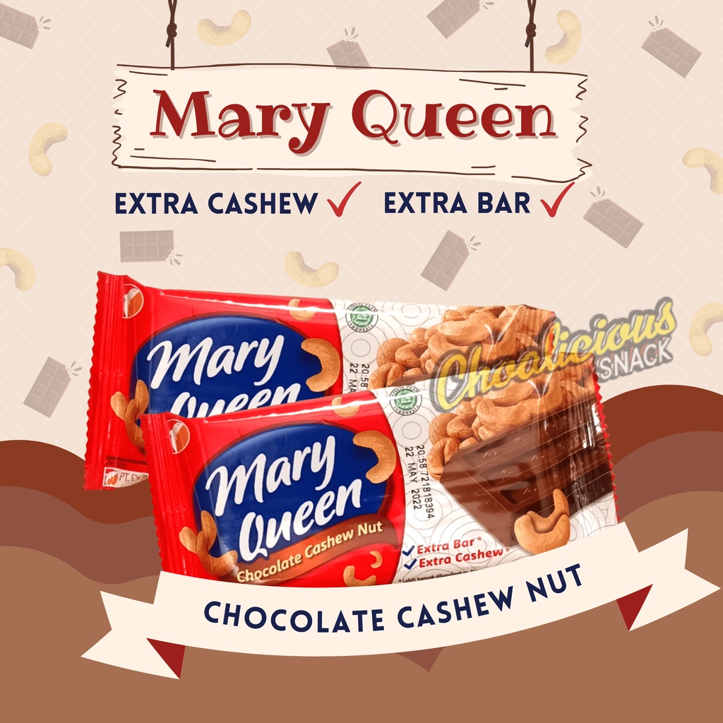 

COKLAT Cokelat Mary Queen Chocolate Cashew Nut 20 gram