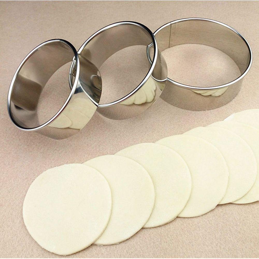 Nanas 3 Pcs Cetakan Pangsit Bulat Lingkaran Pastry Membuat Alat Baking Dough Slicer