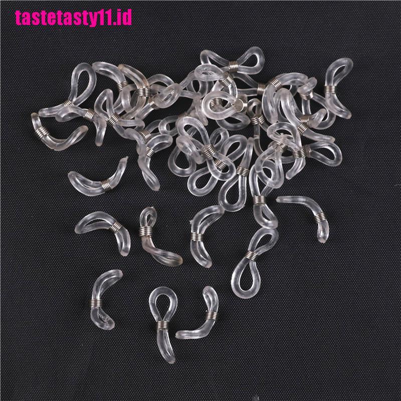 【TTID】40pcs Chain Strap Holders Rubber Loop Ends Clear Eye Glasses Spectacle Su