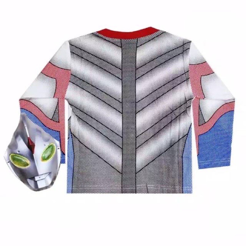 baju ultramen kostum superhero ultramen pakaian anak laki-laki stelan panjang anak