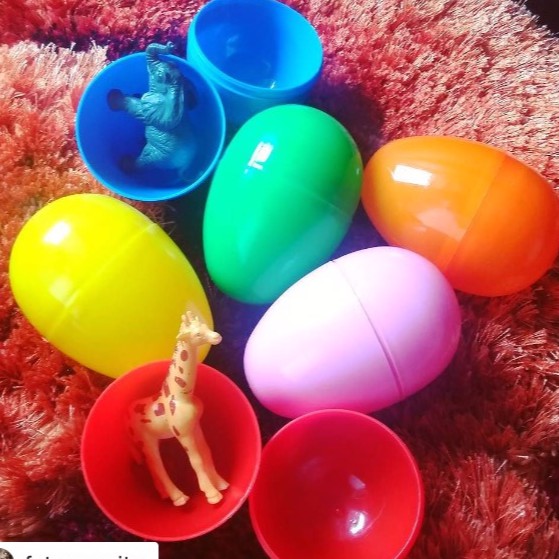 Zoetoys Big Plastic Egg | Hampers Telur Paskah Easter Egg | 8cm Telur Hadiah Kejutan Isi Mainan Surprise Egg Souvenir Koleksi Figure