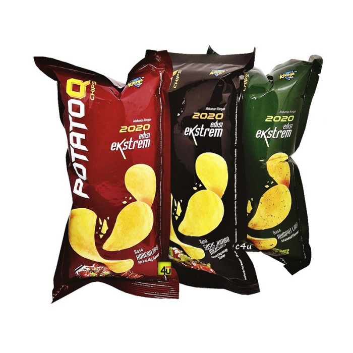 

Snack Potato Q Chips Korean Bbq Rumput Laut Cemilan Kiloan 225gr - RumputLaut 100g