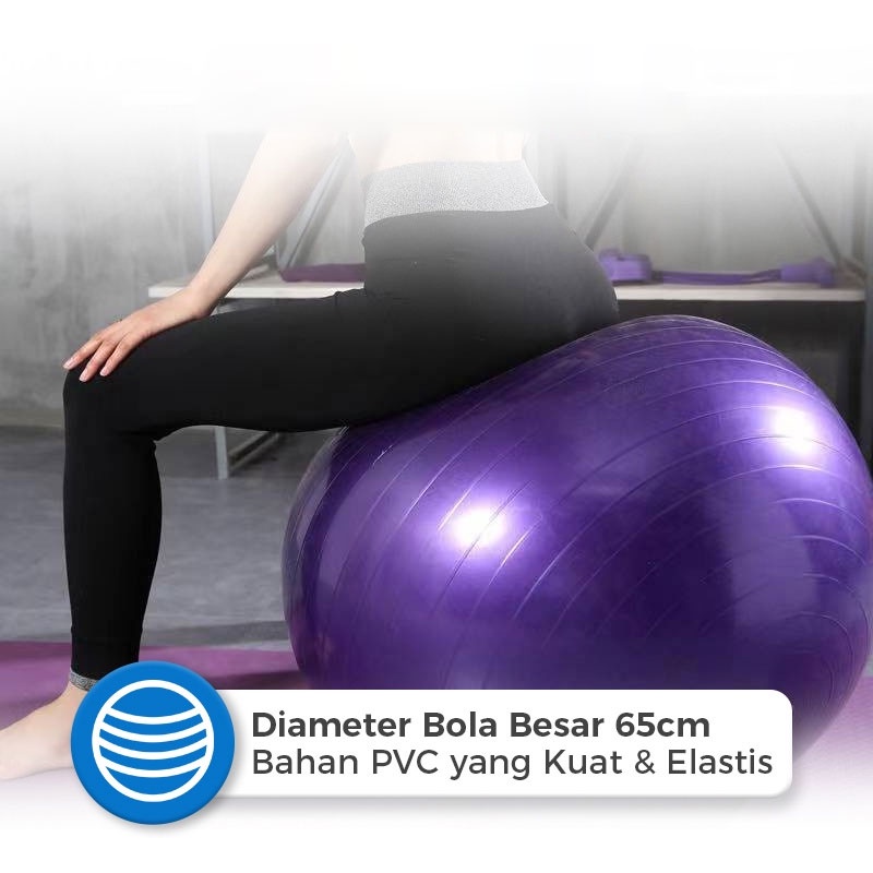 【Free shipping】Gymball Speeds Senam Bola Gym Fitness Untuk Ibu Hamil Diameter 75cm Bola yoga alat  FREE POMPA