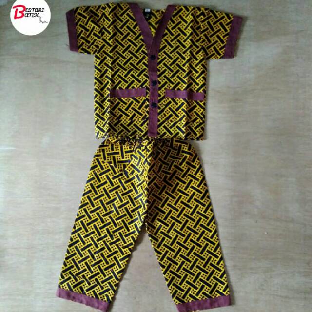 Piyama Batik Anak/ Setelan Batik Anak/ Baju Tidur anak/Baju Batik Anak