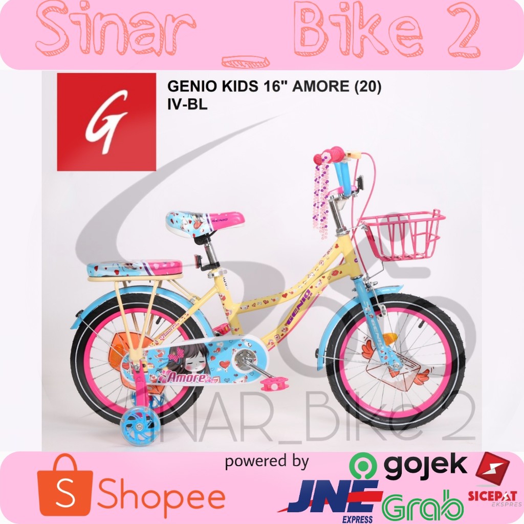 Sepeda Mini Anak 16Inch Genio Amore (Gosend/Grab)