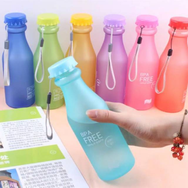 GBI Botol Soda BPA Free 550ML 1KG 17PCS / Botol Minum Soda Colourful Transparant