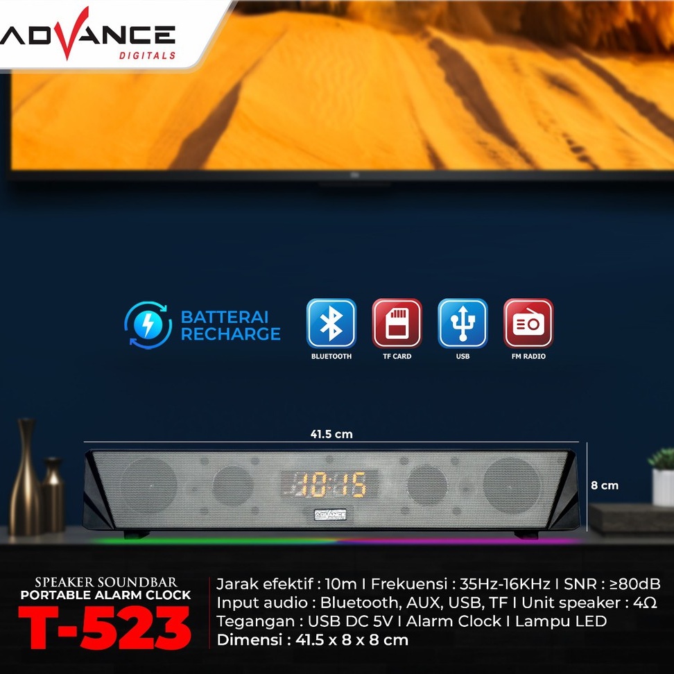 Soundbar Advance, speaker soundbar BT T-523