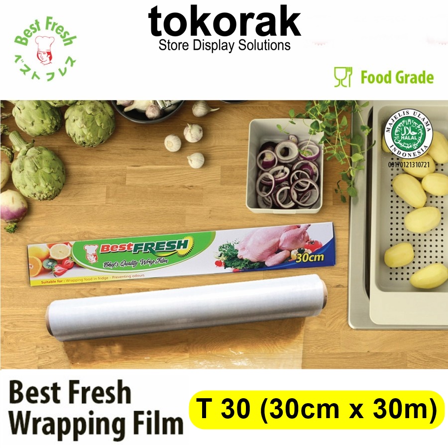 BEST FRESH PLASTIK WRAPPING FILM 30 CM x 30 M BESTFRESH MAKANAN