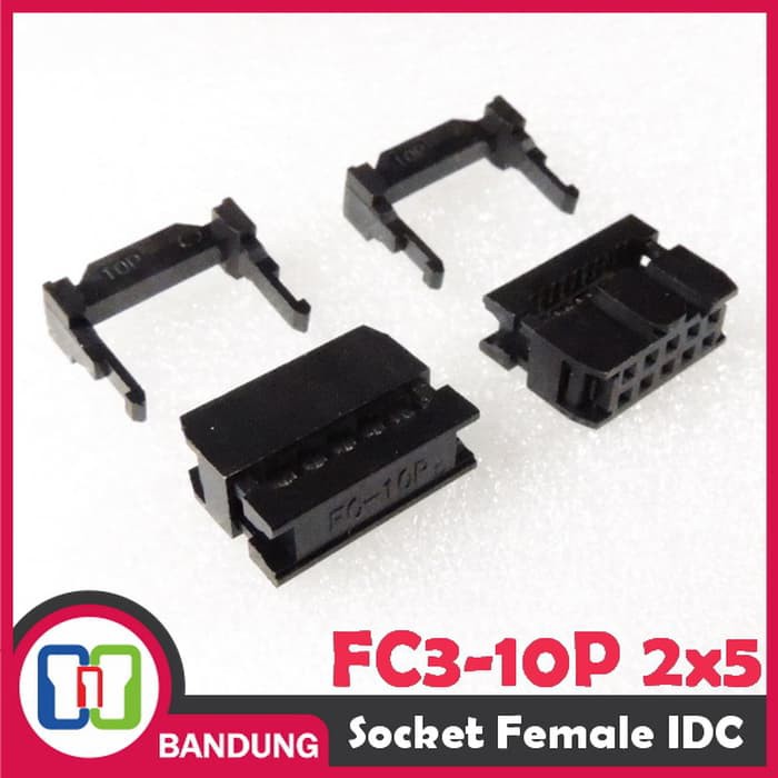 FC3 10P SOCKET SOKET AMPHENOL IDC 2x5 10PIN HEADER FEMALE ISP