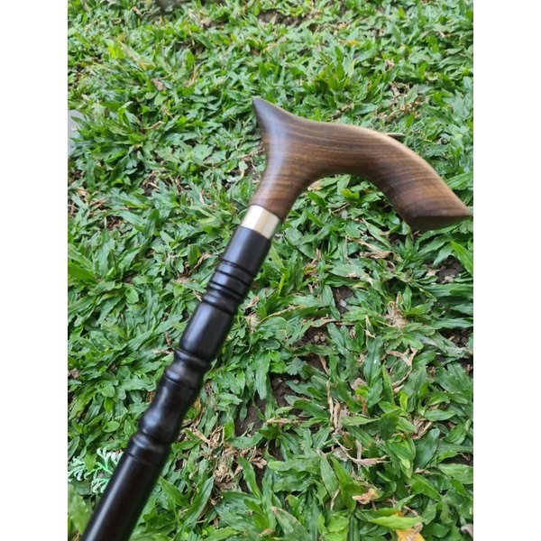 TONGKAT JALAN KAYU KALIMOSODO KOMBINASI KAYU HITAM