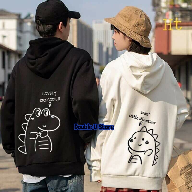 Sweater Hoodie Polos Pria Wanita Premium Distro jumbo S - XXXXXXL Jaket Couple Dino Cute And Lovely 
