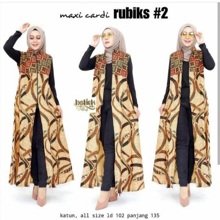 Long Cardy Batik Kekinian Bahan Katun Halus Simpel Elegan Cocok Untuk Segala Acara Harga Murah