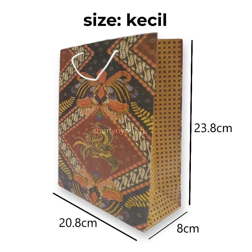 

[ISI 12] Paper Bag Batik Kecil (23.8x20.8x8cm) Tas Kertas Batik suvenir goodie bag ulang tahun packing olshop