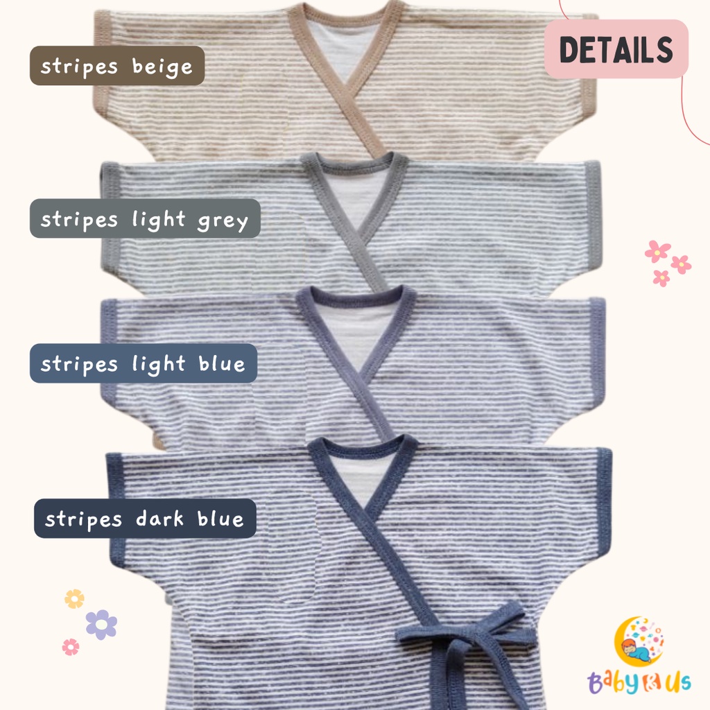 Kimono Pendek Set Nary Baby - Set Kimono Bayi Lengan Pendek Celana Pendek Bahan Kaos 0-3 3-6 bulan