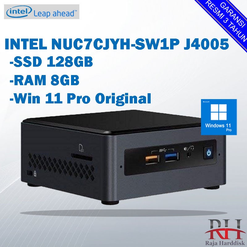 Jual Paket Intel Nuc NUC7CJYH SW1P J4005 SSD 128GB RAM 8GB Win 11