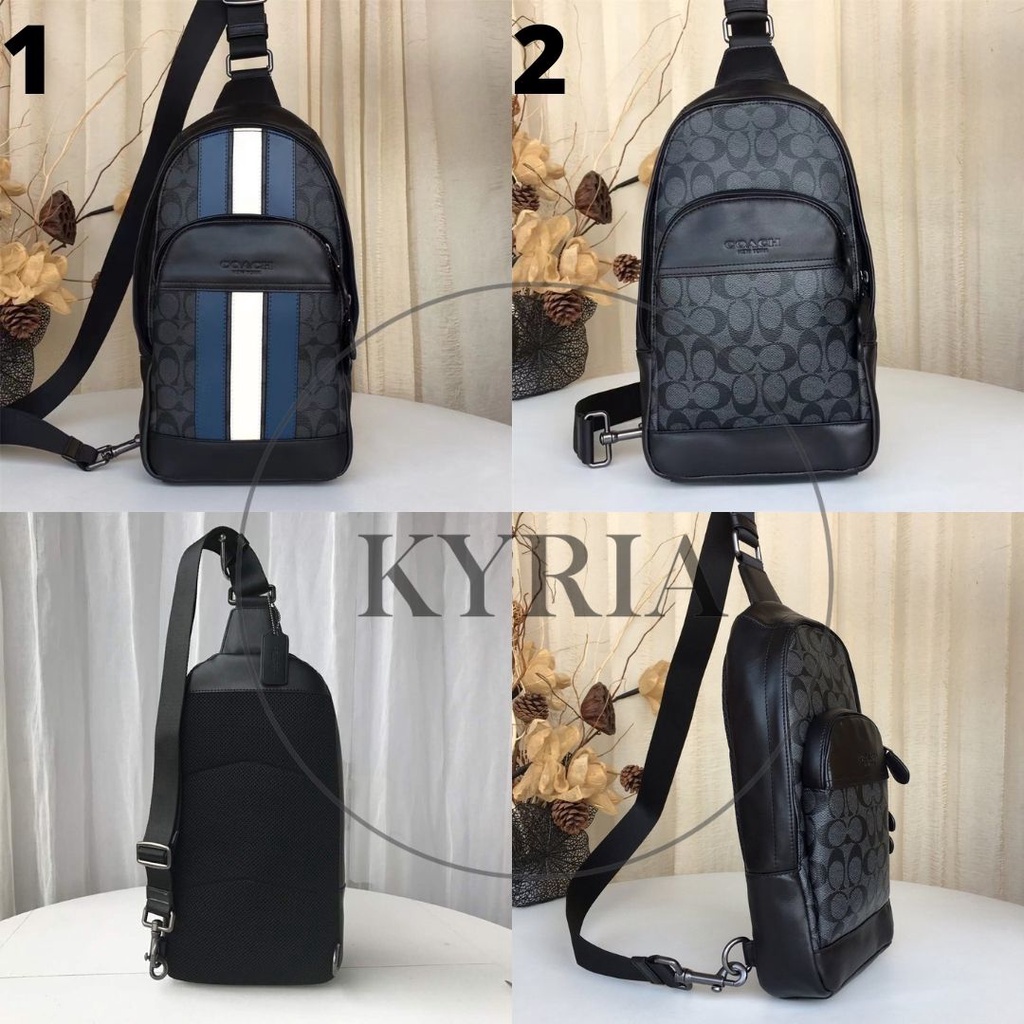 TAS SLING BAG PRIA SIGNATURE SELEMPANG BAHU CH HOUSTON VARSITY SLINGBAG PACK DENIM