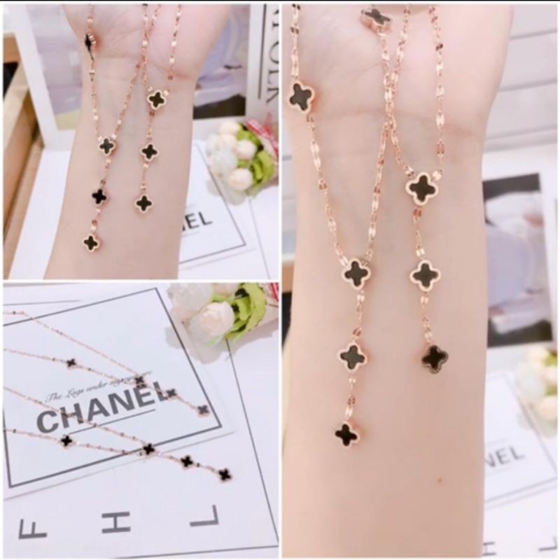 Kalung Lv | Kalung Titanium Anti Karat | Kalung Wanita | Kalung Cewek