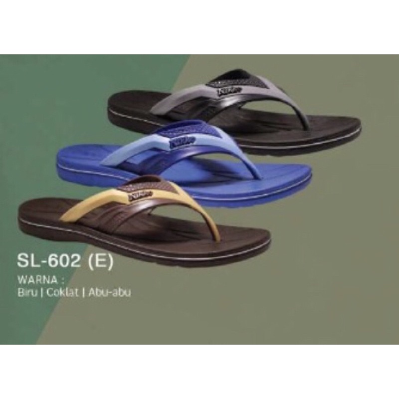 DISKON RAMADHAN!!! Sandal jepit pria murah bahan karet anti licin super awet merk NIKKO 602B/E