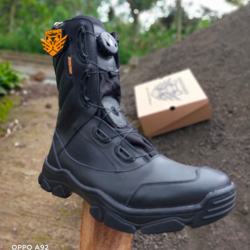 SEPATU PDL TALI PUTAR MODEL TERBARU BROTRHER BAHAN KULIT SAPI ASLI SEPATU PDL TNI POLRI SECURITY