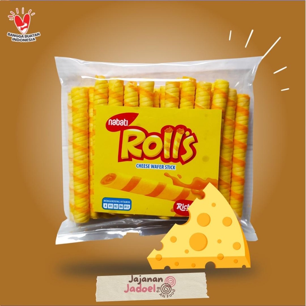 

MURAH Richeese Rolls Stick Wafer Keju - Snacks Ori Kiloan