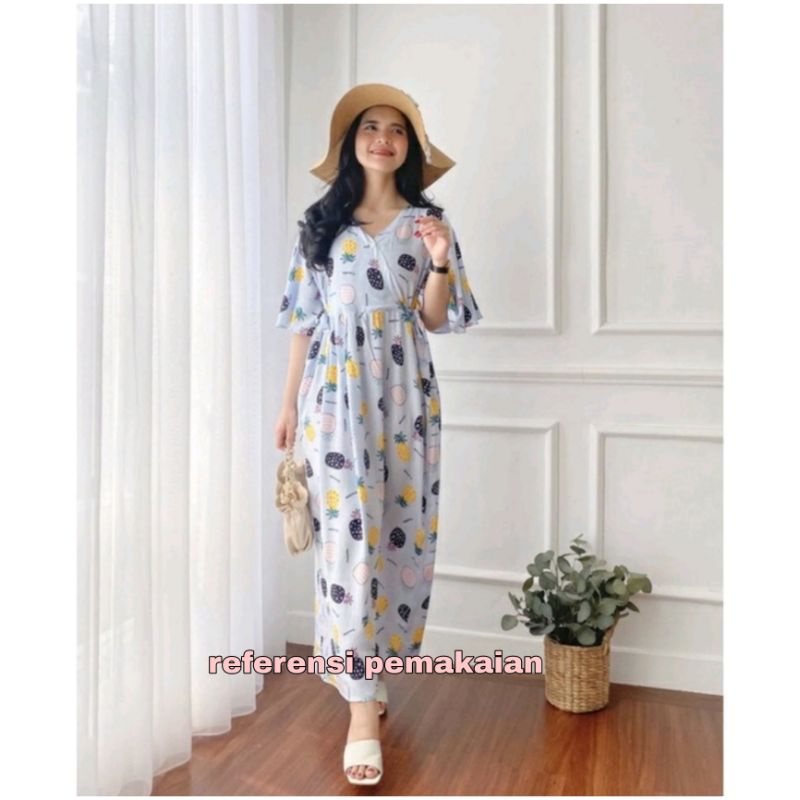 LONG DASTER KIMONO MOTIF TANGAN LONCENG | KAREEN DRESS | HOMEDRESS | HOMEDRESS RAYON | DASTER | EMILY DRESS