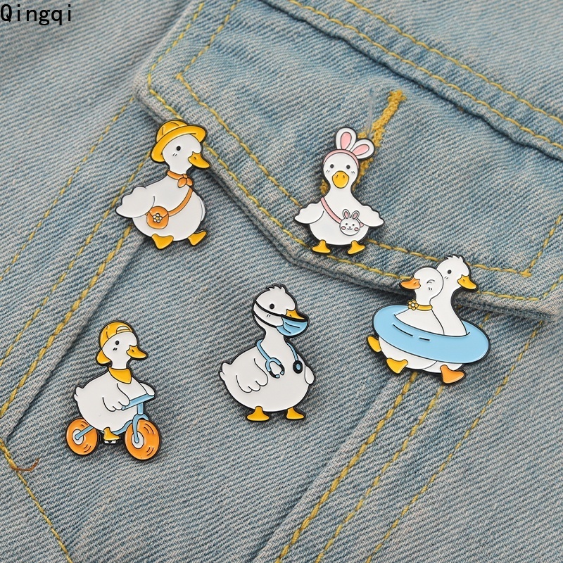 Bros Pin Enamel Bentuk Kartun Hewan Ayam Lucu Untuk Anak