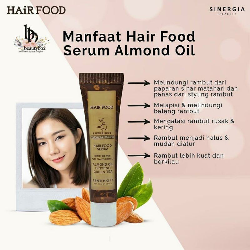 Jual SINERGIA Hair Food Serum Almond 0.5ml Shopee Indonesia